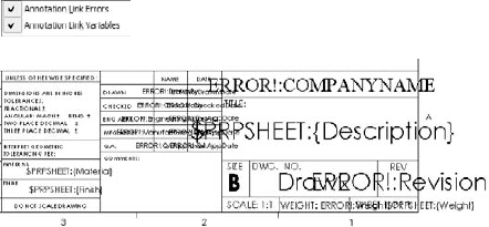 Link variable display options and effects