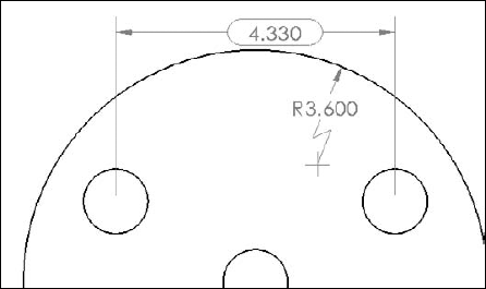 A foreshortened radius