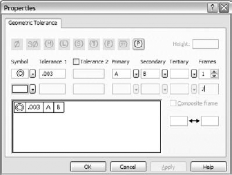 The Geometric Tolerance settings