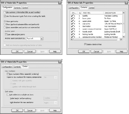 The interface for Excel-based BOMs