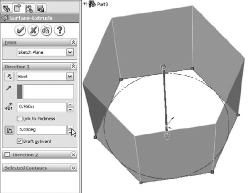 The Extruded Surface PropertyManager