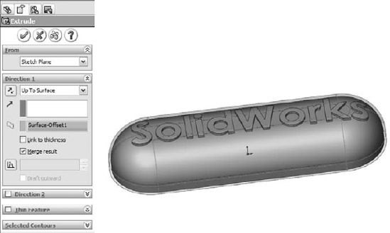 Extruding with the Up To Surface setting