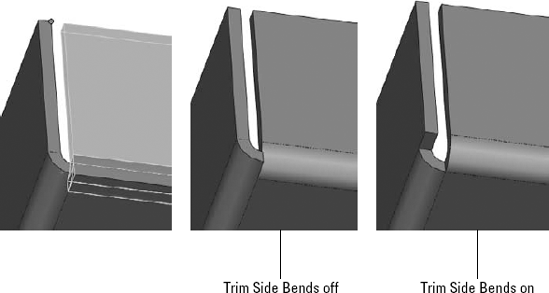 Using the Trim Side Bends option