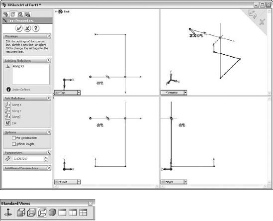 The Four Viewport view