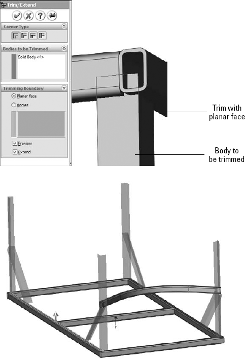 Using the Trim/Extend feature