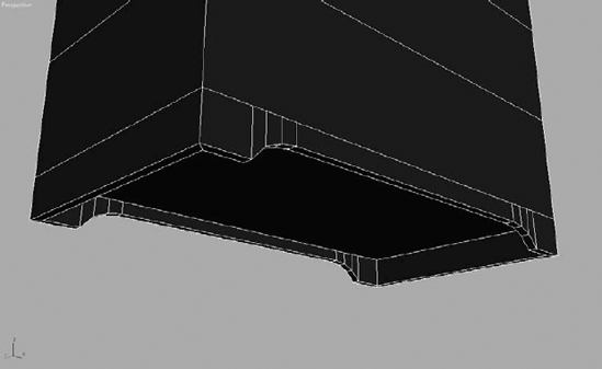 Move polygons to create detail in the dresser feet.