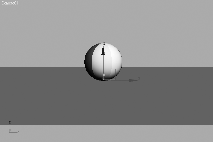 At frame 10, move the ball to meet the ground plane.