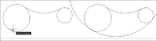 Circle TTR for tangent arcs