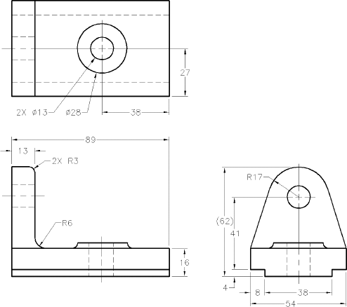 Correctly dimensioned part