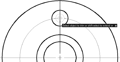 Circular center mark
