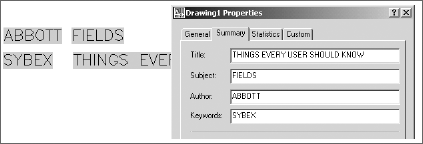 Drawing properties as fields