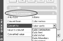 QuickCalc conversions