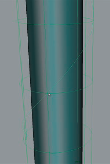 With the dummy surface live and grid snapping on, we can draw a curve that spirals around the pipe.