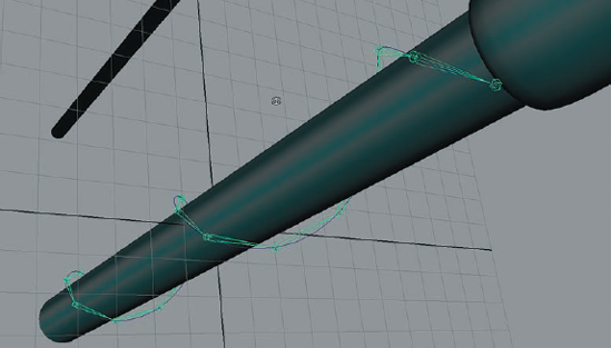 The curve joints are drawn on the curve that wraps around the pipe.