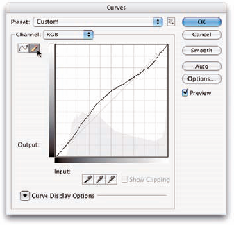 You can increase the number of grid lines:"handy when drawing a curve.