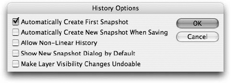 Choose History Options from the History palette menu, and select the Allow Non-Linear History option to permit Photoshop to keep states that you have undone.
