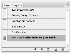 Time travel is finally a reality with the Layer Comps palette.