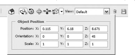 Enter numeric values for your transformations in the Object position pop-up.