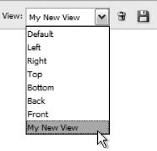 Once saved, your view options are available in both 3D Camera and 3D Objects modes.