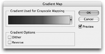 Choose the Gradient Map command to apply a preset gradient as a Curves map.