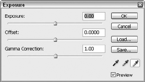 Adjust your photo's overall Exposure with three simple sliders. Used alone or with the help of other Adjustment submenu commands, the Exposure tools can fix underexposed or overexposed photos quickly.