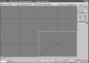 The default 3ds Max screen