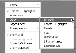 Selecting the viewport's rendering level