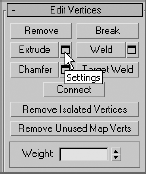 The Extrude Vertices dialog box