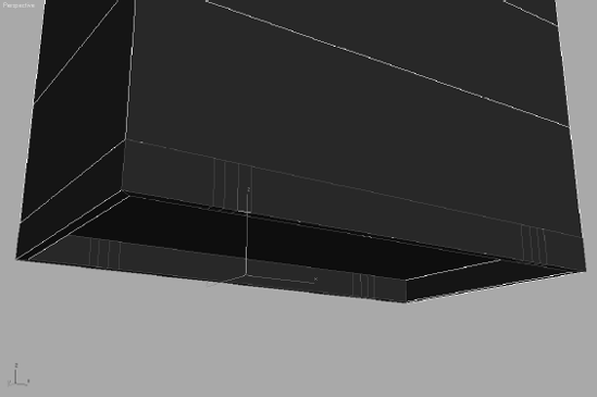 Place four vertical slices at each corner.