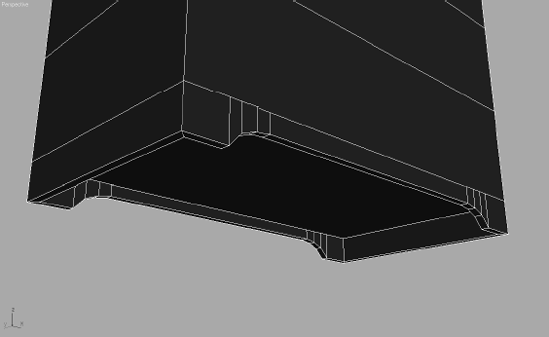 Move polygons to create detail in the dresser feet.