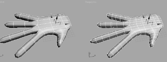 When Isoline Display is turned off, all of the faces added by the smoothing operation are shown.