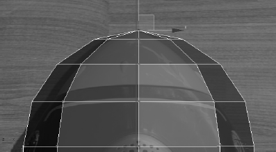 Select the vertex at the very front tip.