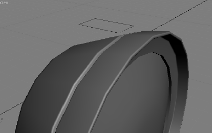 Move the rectangle above the thruster geometry.