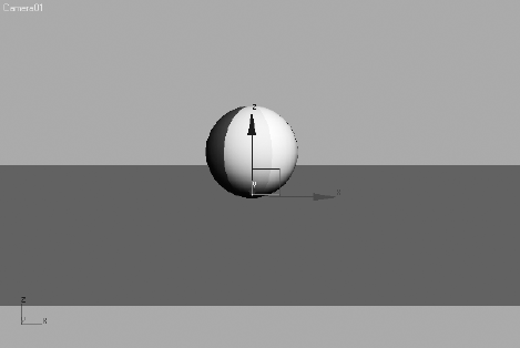 At frame 10, move the ball to meet the ground plane.