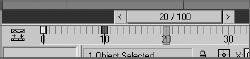 Selected keys in the timeline are white.