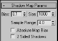 The Shadow Map Params rollout