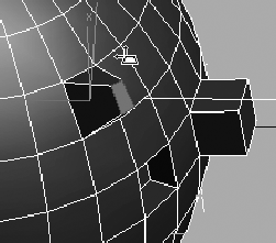 Front sphere with Soft Selection enabled and back sphere without Soft Selection enabled