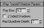 Raytraced shadows react to transparencies, and Shadow maps do not