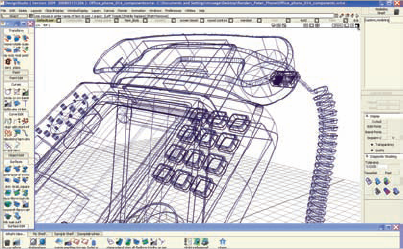 The mechanical engineer or a 3D-modeling expert builds a detailed 3D database.
