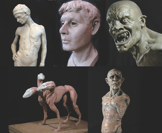 Examples of traditional clay sculpture