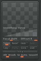 Modify the Smoothing Curve to look like this to create our custom softSmooth brush.