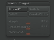 Storing a morph target