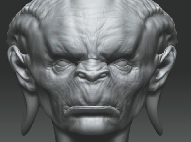 Smoothing back the skin texture before the next pass of detail