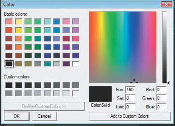 Color menu and SysPalette