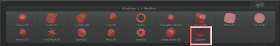You access ZSpheres via the Tool menu under Startup 3D Meshes.