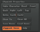 Use ZAppLink Views to retain the character's position on the canvas.