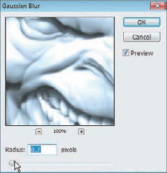 Set the Gaussian blur of this layer to 0.7 pixels.