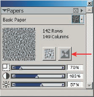 The location of the Invert Paper button on the Papers palette