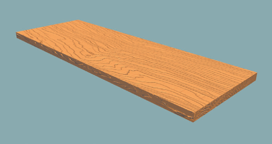 A Wood texture applied to a cube as a bump map. This scene is included on the CD as wood.ma.