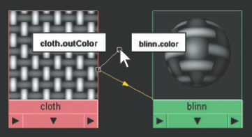 LMB-clicking an existing connection line creates a ghost line.